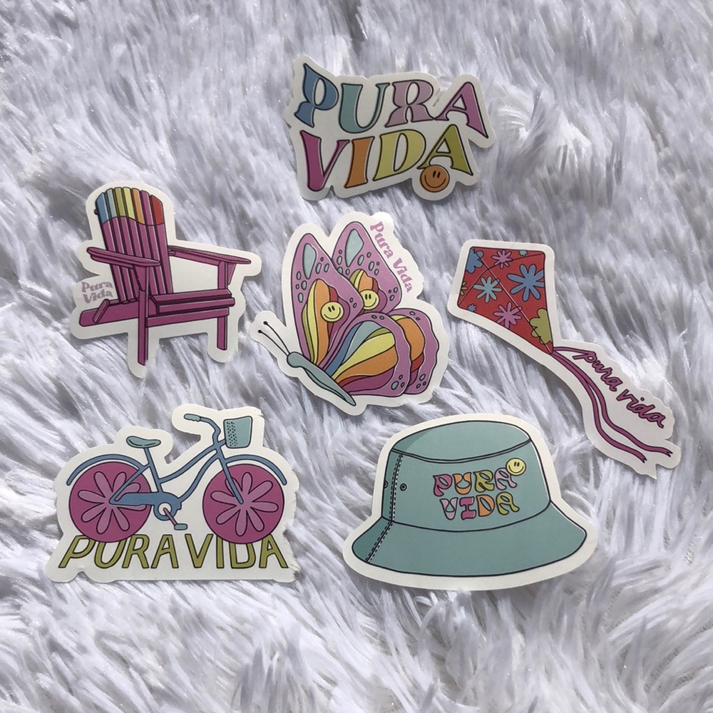 🩶5/$30 Pura Vida 90s Summer Vibes Sticker Set